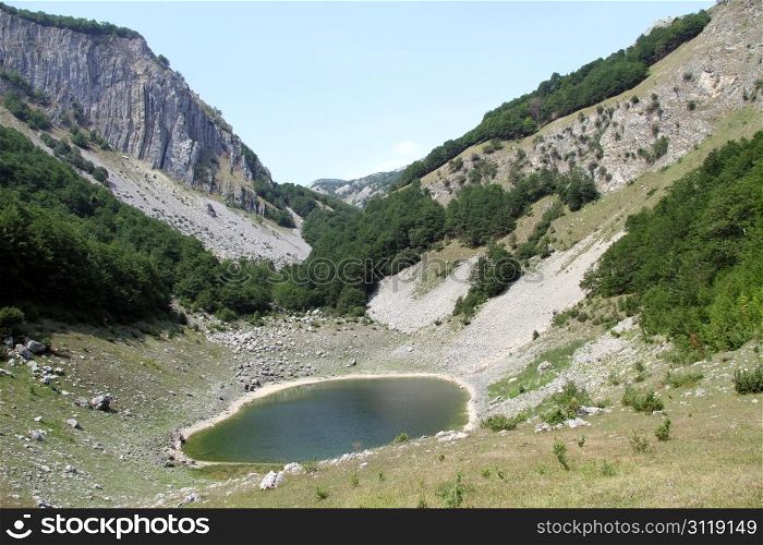 Small green lake near Stabna village, Montenegro