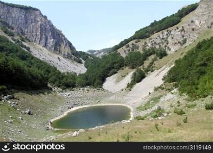 Small green lake near Stabna village, Montenegro