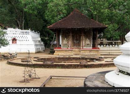 Small hindu temple under tree in Kandy, Sri Lanka
