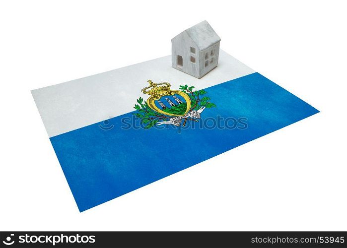 Small house on a flag - Living or migrating to San Marino