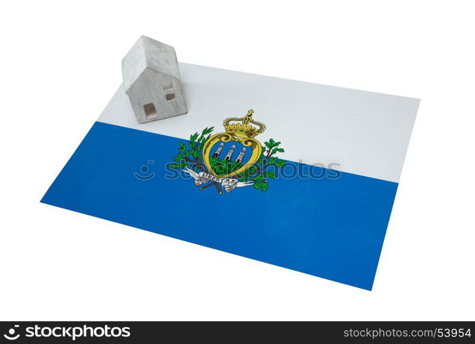 Small house on a flag - Living or migrating to San Marino