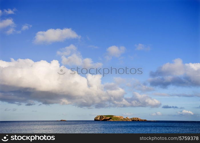 small island at algarve in the south of portugal