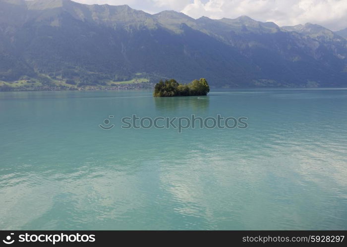 Small island in the lake, Interlaken, Switzerland