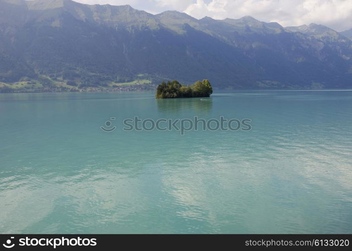 Small island in the lake, Interlaken, Switzerland