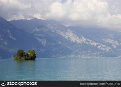 Small island in the lake, Iseltwald, Switzerland