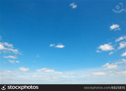 Small light clouds in blue sky