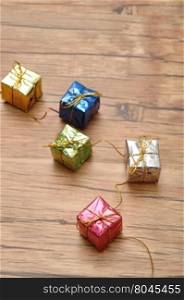 Small little gifts wrap in Shiny paper