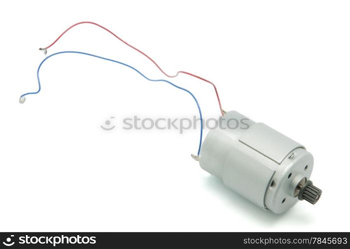small motor on a white background