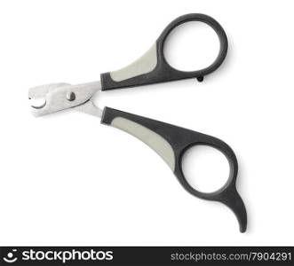 Small nail clippers used for trimming the nails of a cat or a small dog.