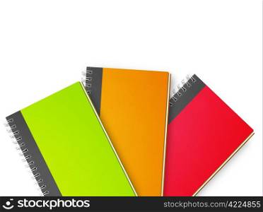 Small notebooks isolated on white