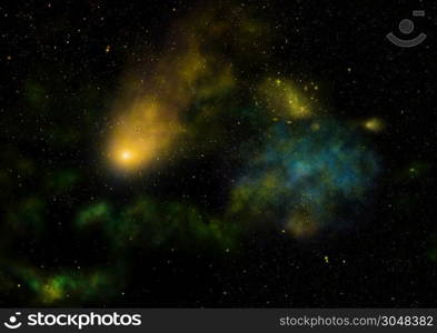 "Small part of an infinite star field of space in the Universe. "Elements of this image furnished by NASA". 3D rendering. Small part of an infinite star field. 3D rendering"