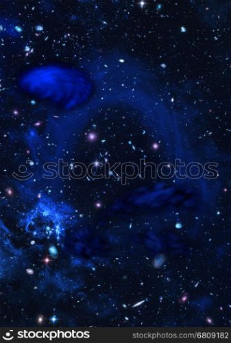 "Small part of an infinite star field of space in the Universe. "Elements of this image furnished by NASA"."