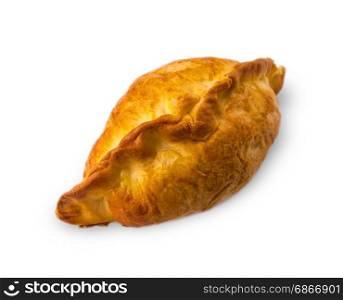 Small pie with stuffing pn white background