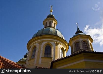 small pilgrimage church in a suburb of Prague