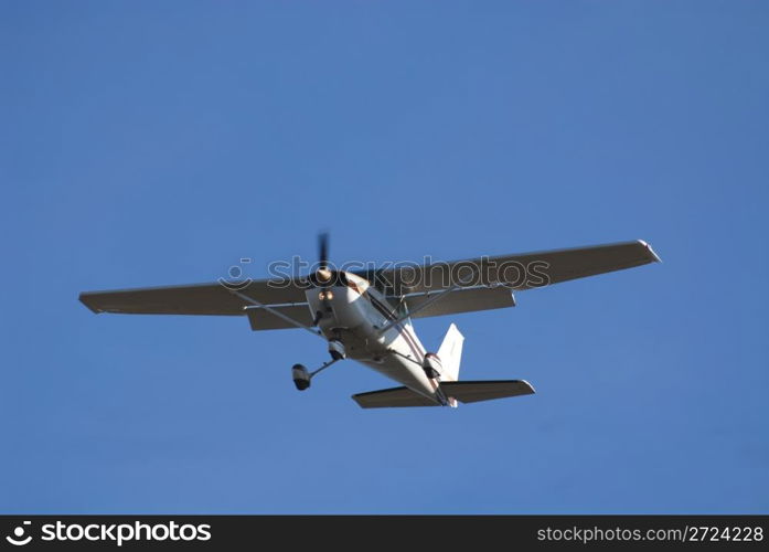 Small plane in flight, Palo Alto, California