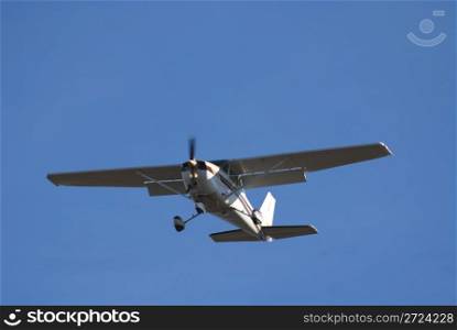 Small plane in flight, Palo Alto, California