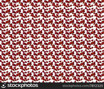 small red hearts scattered on white background