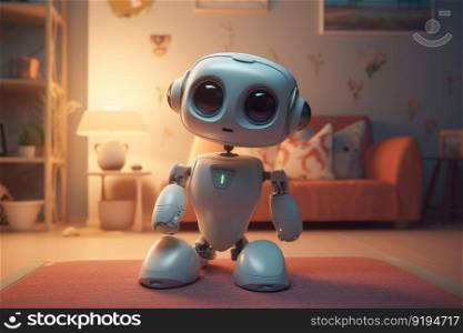 Small robot assistant. Personal home. Generate Ai. Small robot assistant. Generate Ai