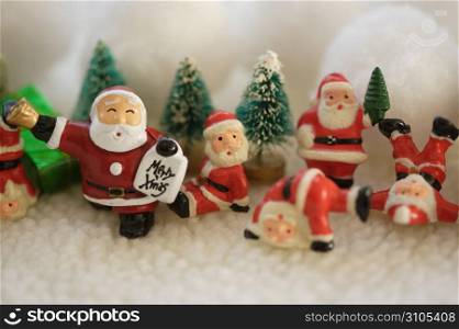 Small santa figurines