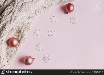 small snowflakes with shiny baubles. Resolution and high quality beautiful photo. small snowflakes with shiny baubles. High quality and resolution beautiful photo concept