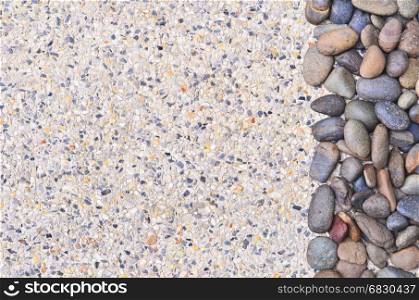small stone on gravel background copy space