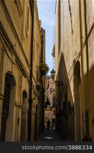 Small street at Ortigia - Syracuse, Sicily, Italy