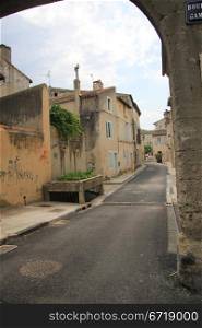 Small street in the Provence, France