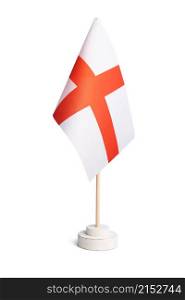 Small table flag of England isolated on white background