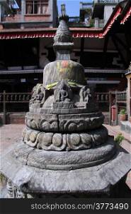 Small tone stupa in Rudvarna Mahavihar in Patan, Nepal