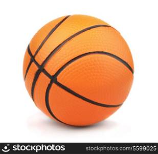 Small toy basketball ball isolated on white