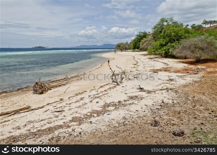 small tropical Seraya Island, Indonesia