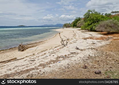 small tropical Seraya Island, Indonesia