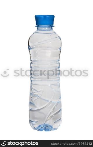 Small water bottle isolated on white