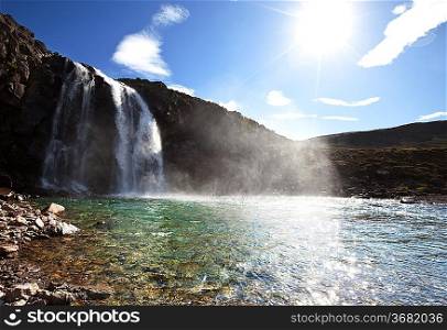 small waterfall,Iceland