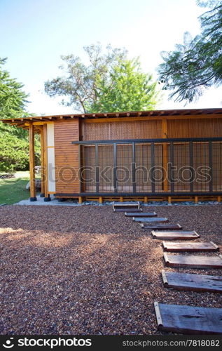 small wooden house in Japanese style