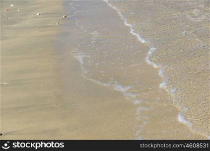 small yellow sand on sea shore