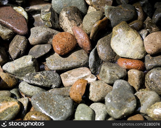 Smalled coloured rocks