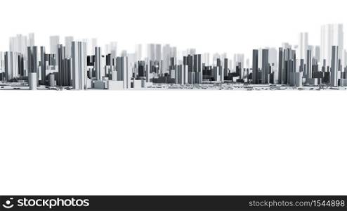 Smart city design background with copy space 3d render