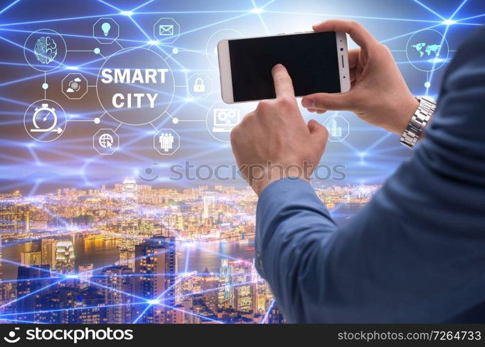 Smart city in innovation concept