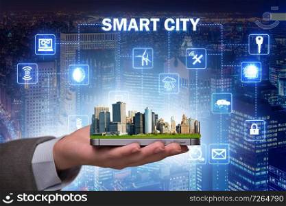 Smart city in innovation concept