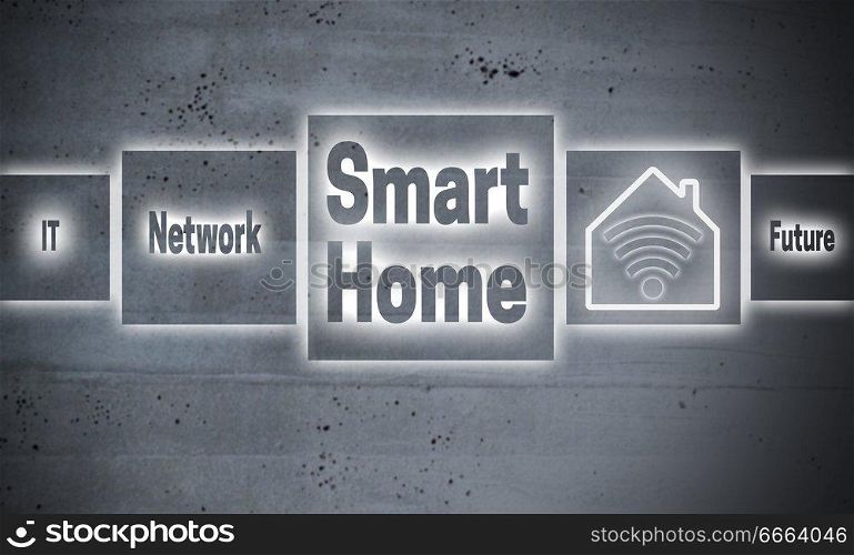 Smart Home touchscreen concept background.. Smart Home touchscreen concept background