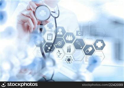 smart medical doctor working with operating room as concept 