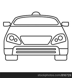 Smart modern car icon. Outline smart modern car vector icon for web design isolated on white background. Smart modern car icon, outline style