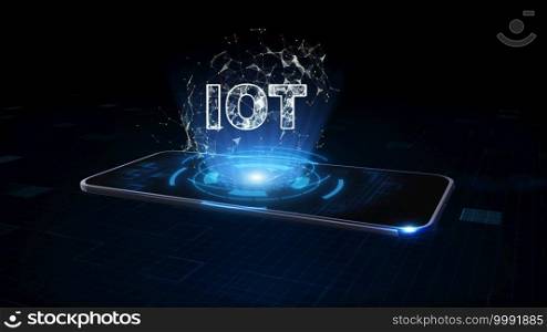 Smart Phone of 5g High speed internet network Communication, Internet of things IOT concept, Technology digital for Internet Business and Marketing, Global World Network and Telecommunication