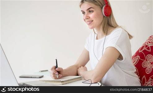 smart young student online courses