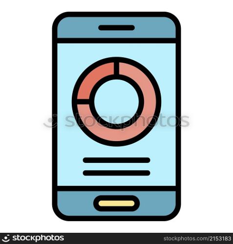 Smartphone icon. Outline smartphone vector icon color flat isolated. Smartphone icon color outline vector