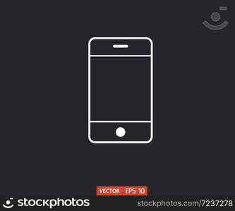 smartphone icon, phone logo vector illustration