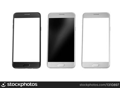 Smartphone, mobile phone isolated with blank screen with clipping path