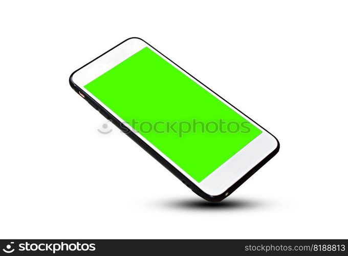 Smartphone on white background clipping path, Mobile Smartphone on white background , Phone on Isolate background, Mobile phone, Mobile smart phone on white background technology