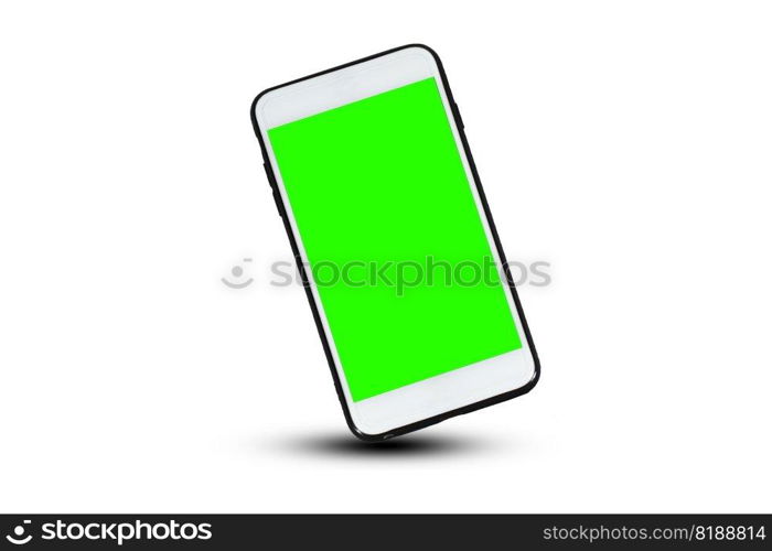 Smartphone on white background clipping path, Mobile Smartphone on white background , Phone on Isolate background, Mobile phone, Mobile smart phone on white background technology